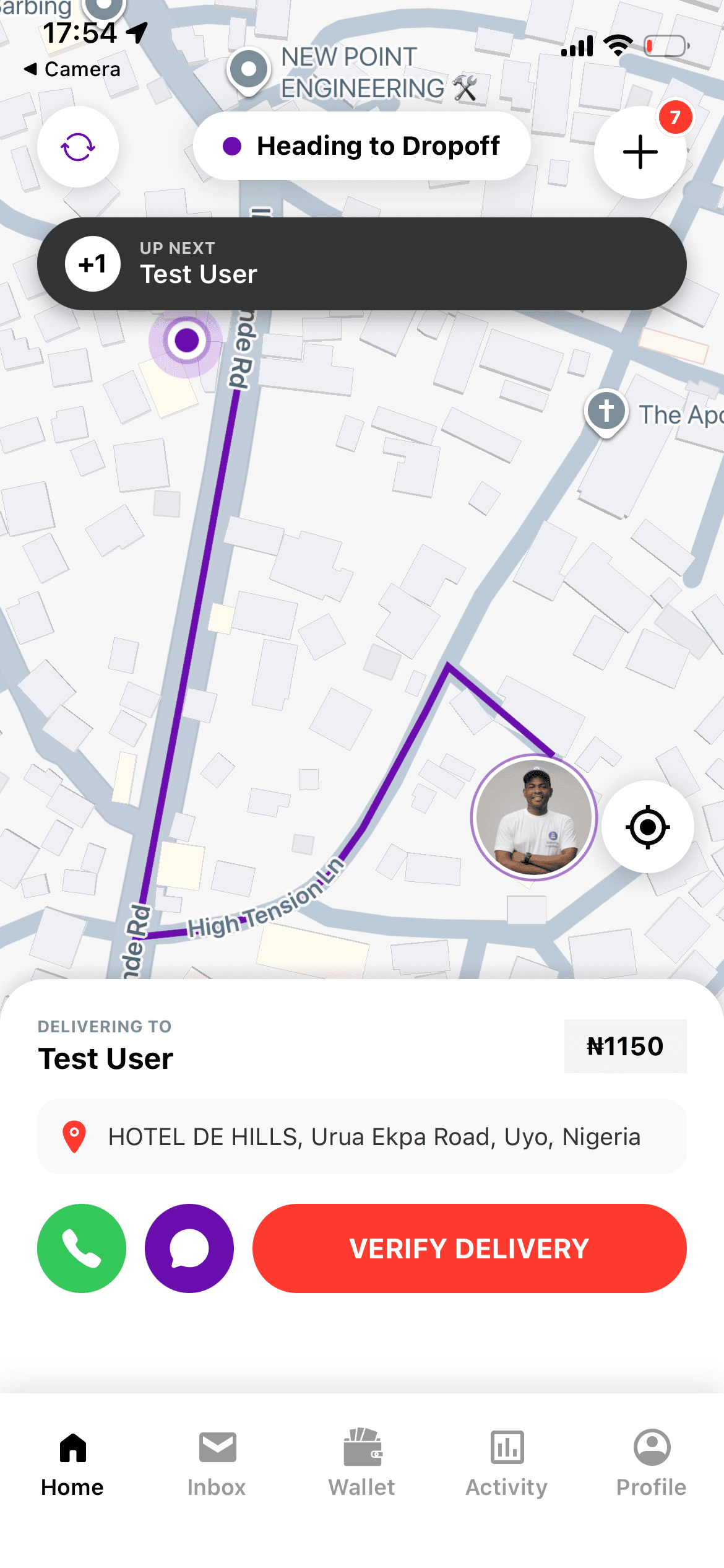 SparoPay Rider App interface mockup